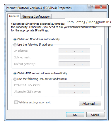 Cara Seting Atau Mengganti IP Address di Windows 7, 8, dan 10 6