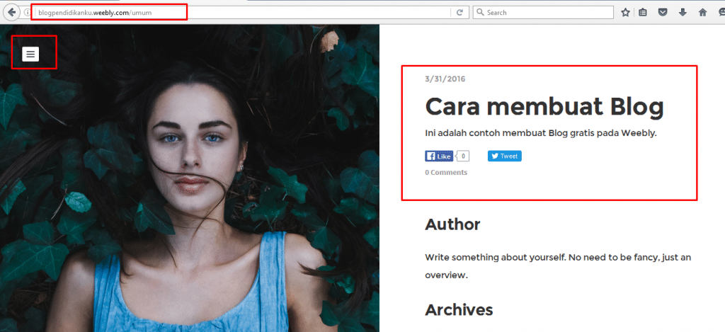 Cara membuat Blog di Weebly 17