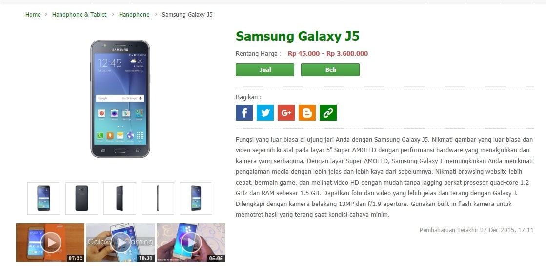 deskripsi samsung j5aa