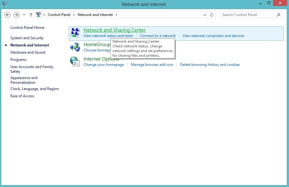 network sharing and center