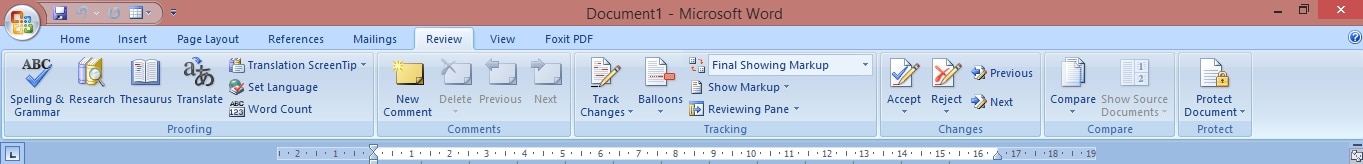 pengertian status bar microsoft word 2007