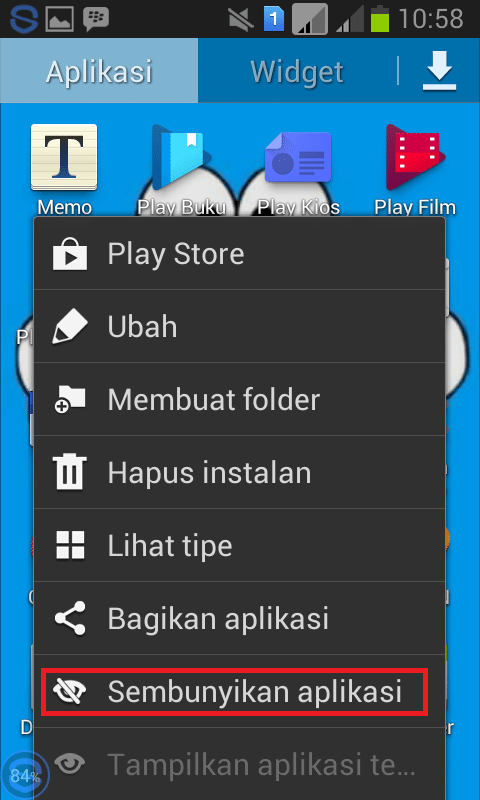 cara menyembunyikan aplikasi