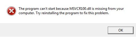 error-msvcr100-dll