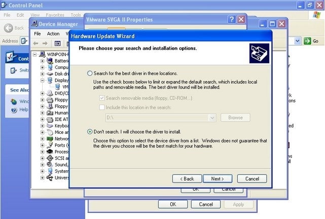 Cara Update Driver Windows XP