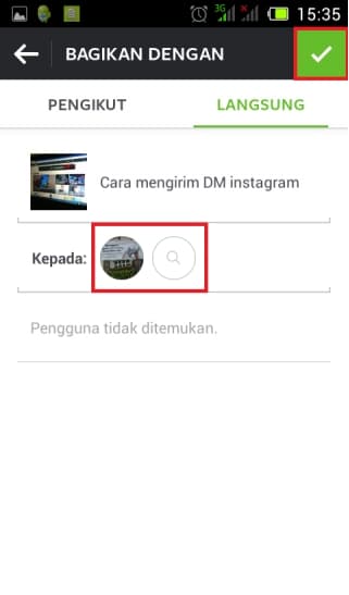 Cara menggunakan direct message