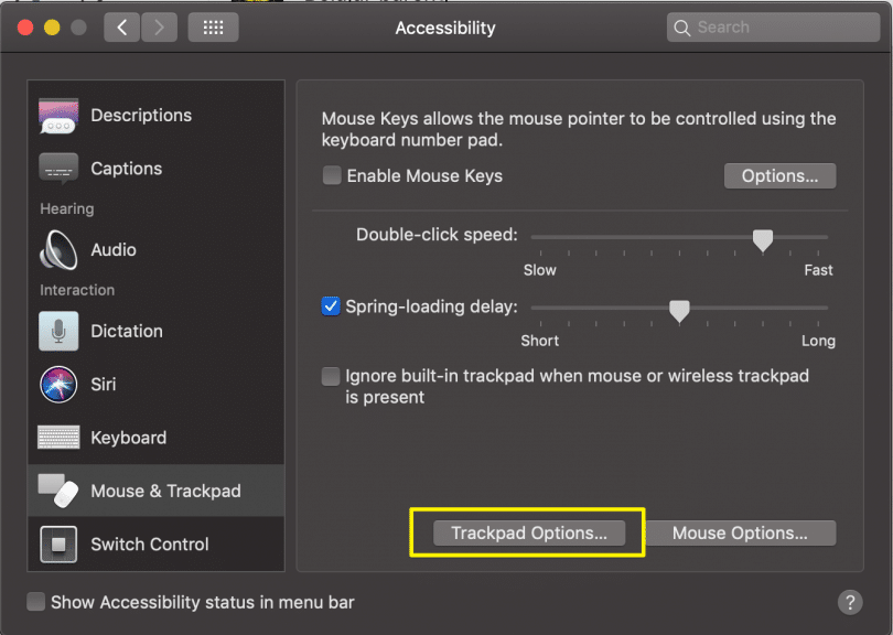 Spring loading. Trackpad Drag and Drop Windows title. Mouse on the Keys Band.