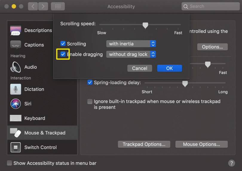 Cara Enable Drag And Drop Trackpad Di Macbook Pro Yang Tidak Berfungsi 