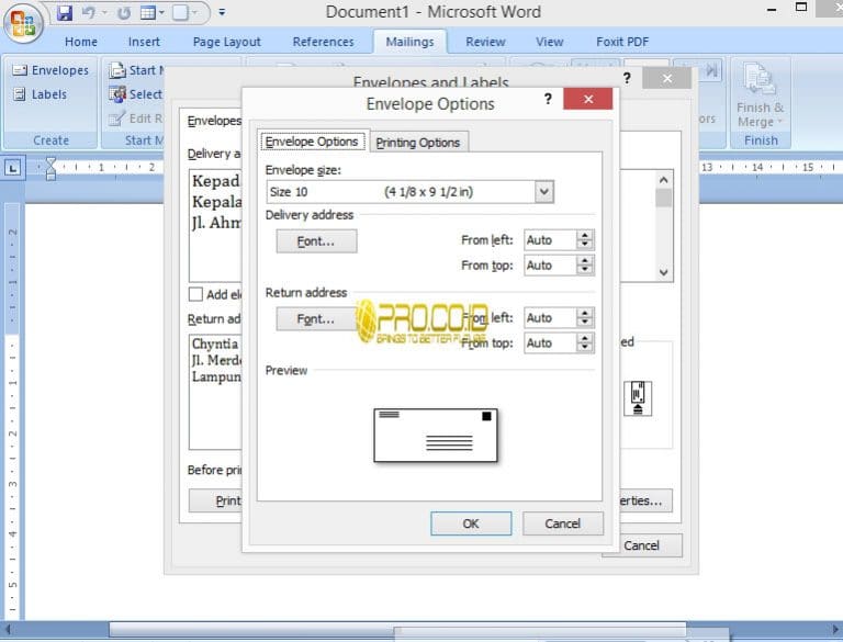 Cara Membuat Label Amplop Surat di Microsoft Word, Sangat
