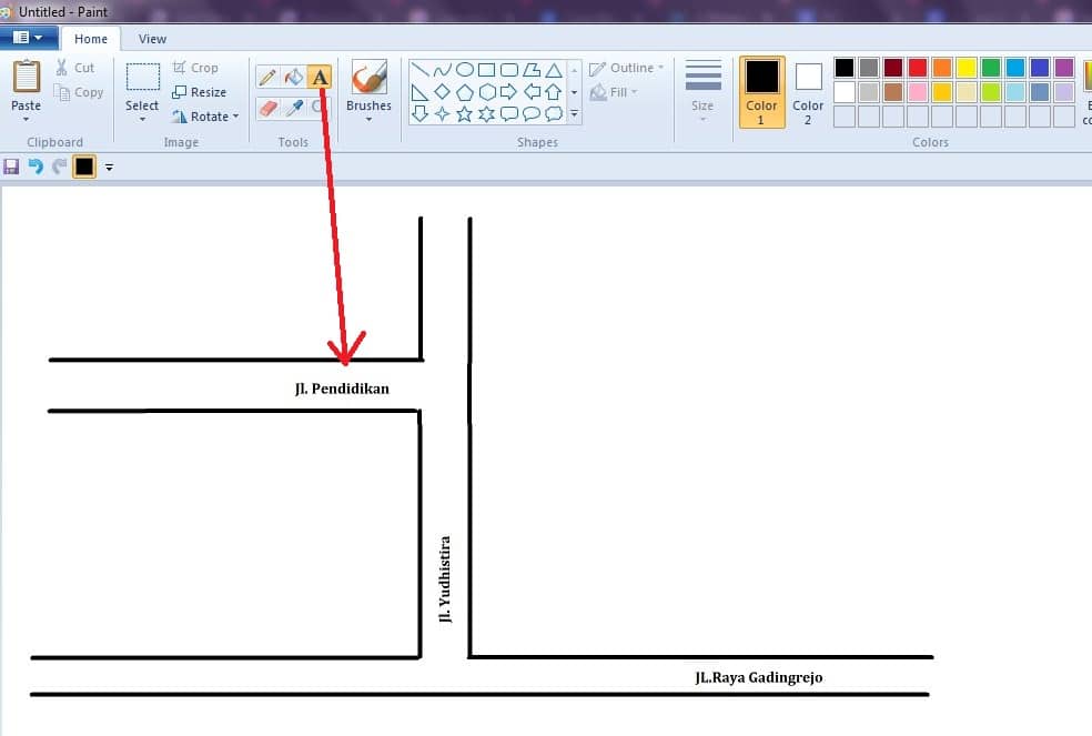  Cara  Membuat  Denah  Lokasi  Undangan Dengan  Paint Paling 