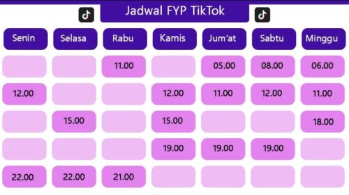 Jadwal FYP TikTok